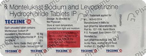 texine|Teczine M Strip Of 10 Tablets .